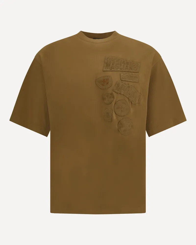 Dsquared2 Embroidered patches T-Shirt Male Brown