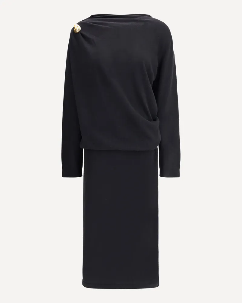 Fabiana Filippi Wool long Dress Female Black