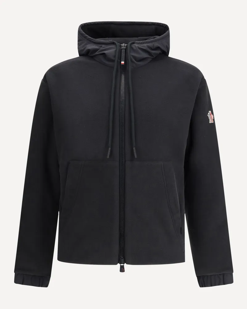 Moncler Zip-up Hoodie Male Black