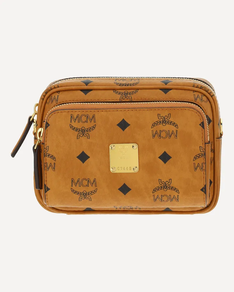 MCM Monogram Shoulder Bag Female Brown