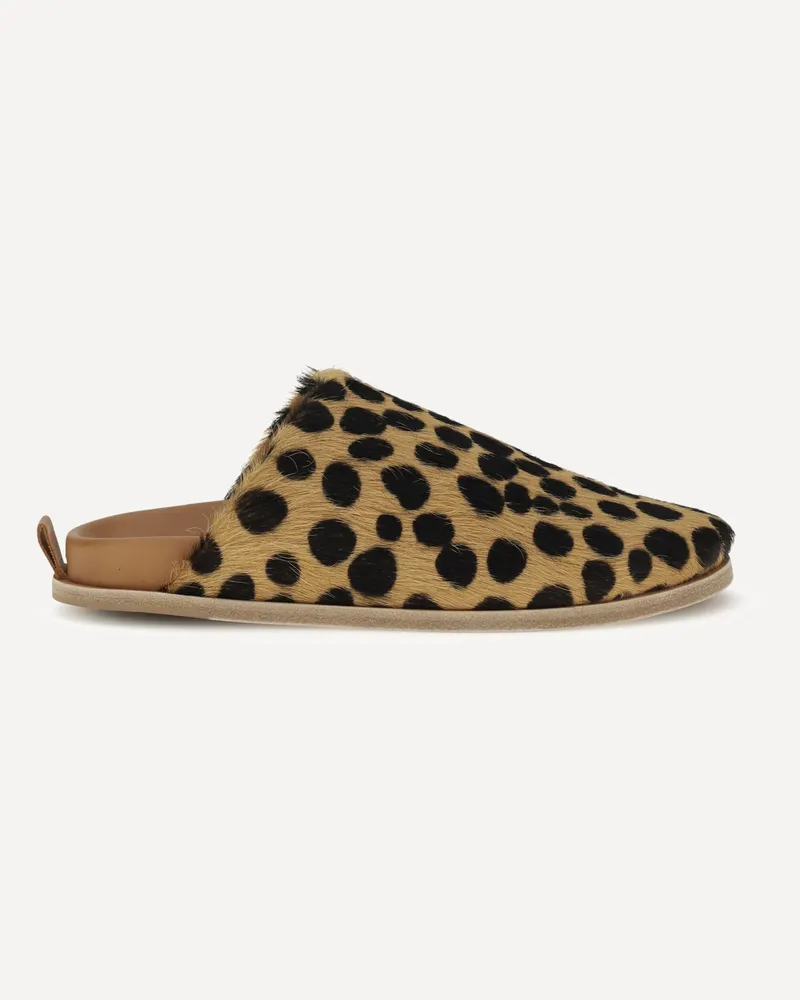 forte_forte FORTE_FORTE Leopard ponyhair Mules Female Brown