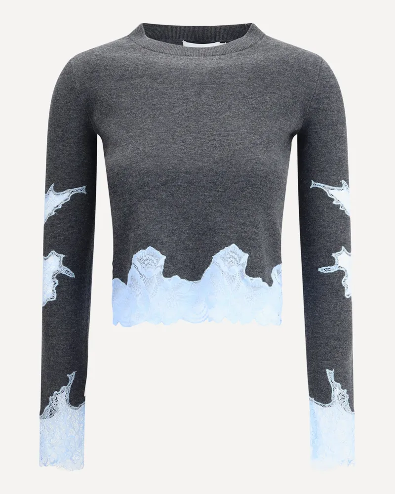 Self-Portrait Laces inserts Sweater Female Grey