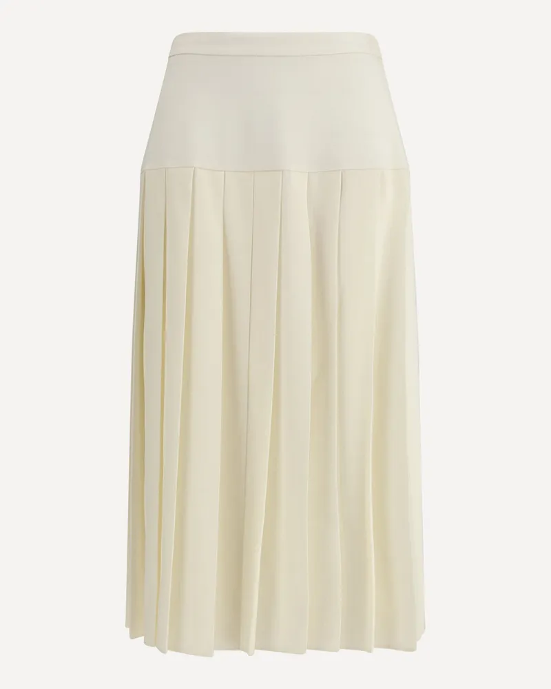 Alessandra Rich Pleated midi Skirt Female White
