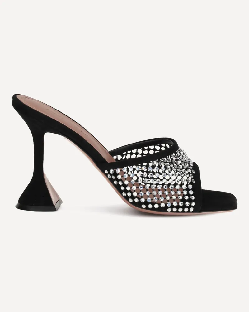 Amina Muaddi Lupita Crystal Sandals Female Black