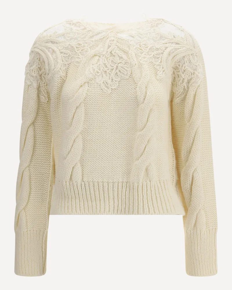 Ermanno Scervino Embroidery Sweater Female Cream