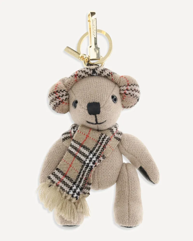 Burberry Thomas Bear Keychain Female Beige