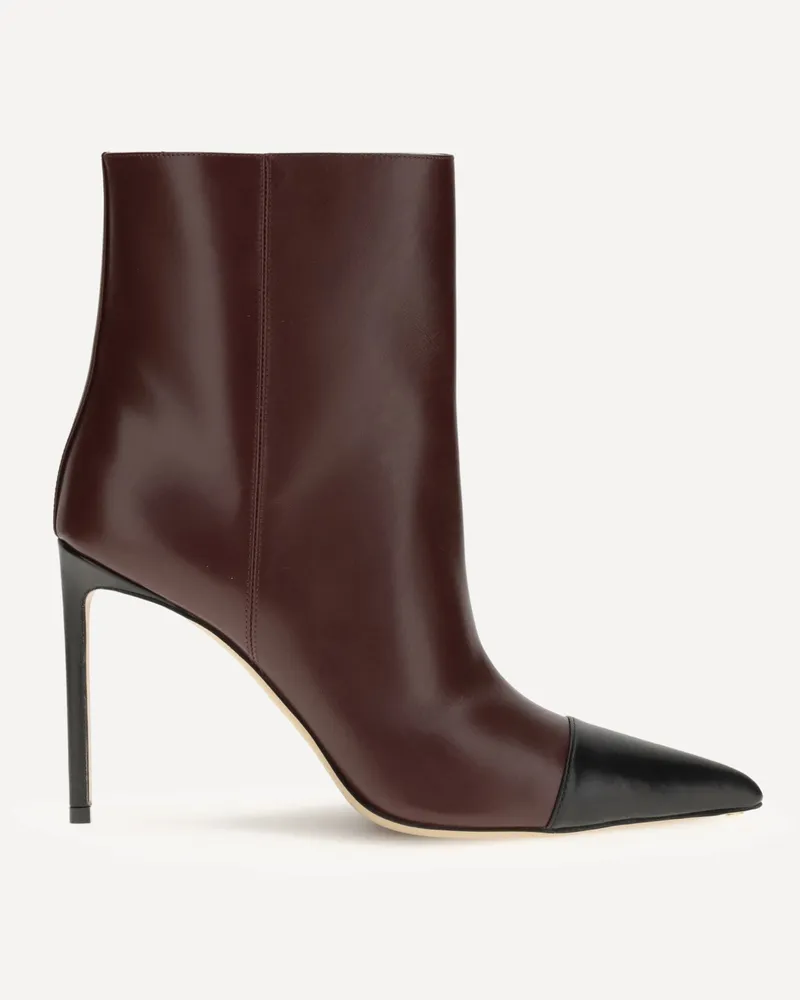Francesco Russo Two-tone Ankle Boots Female Bordeaux