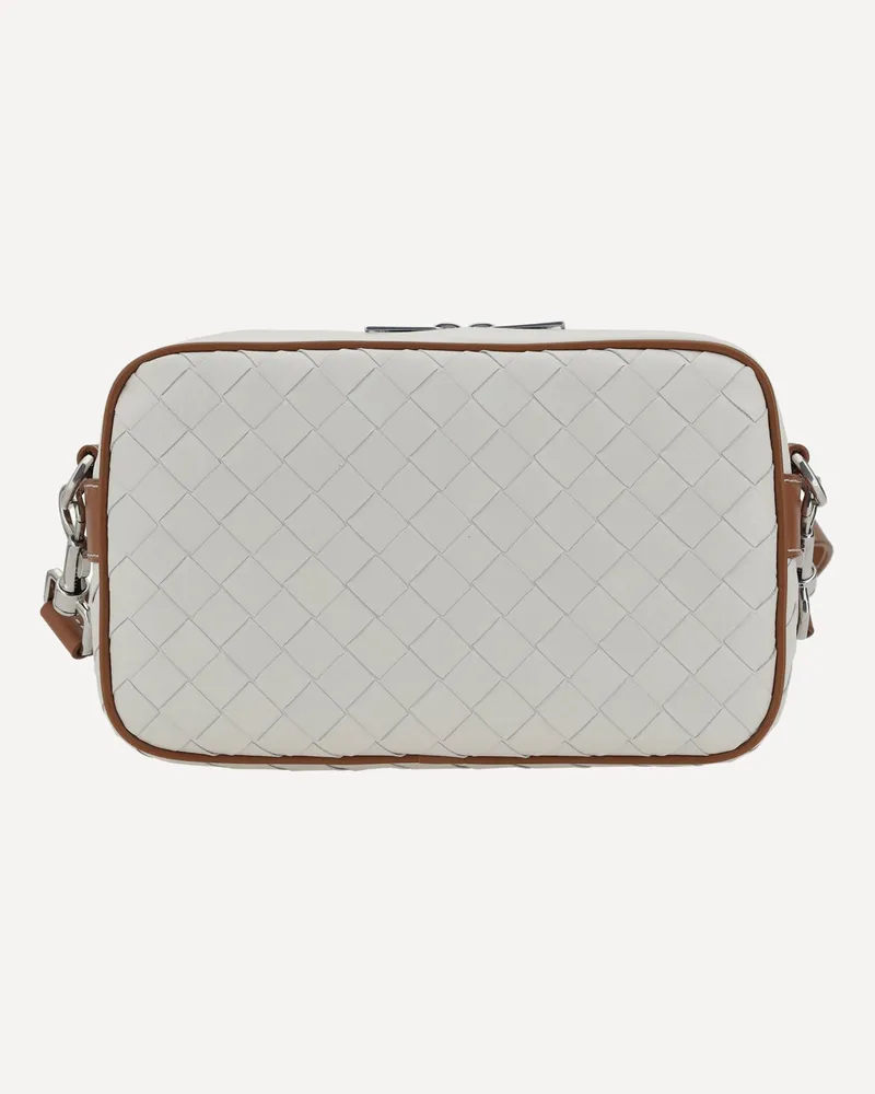 Bottega Veneta Iconic intreccio Shoulder Bag Male White
