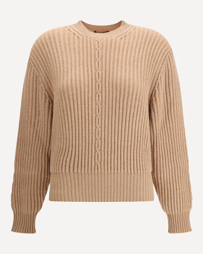 Loro Piana Ribbed Sweater Female Beige