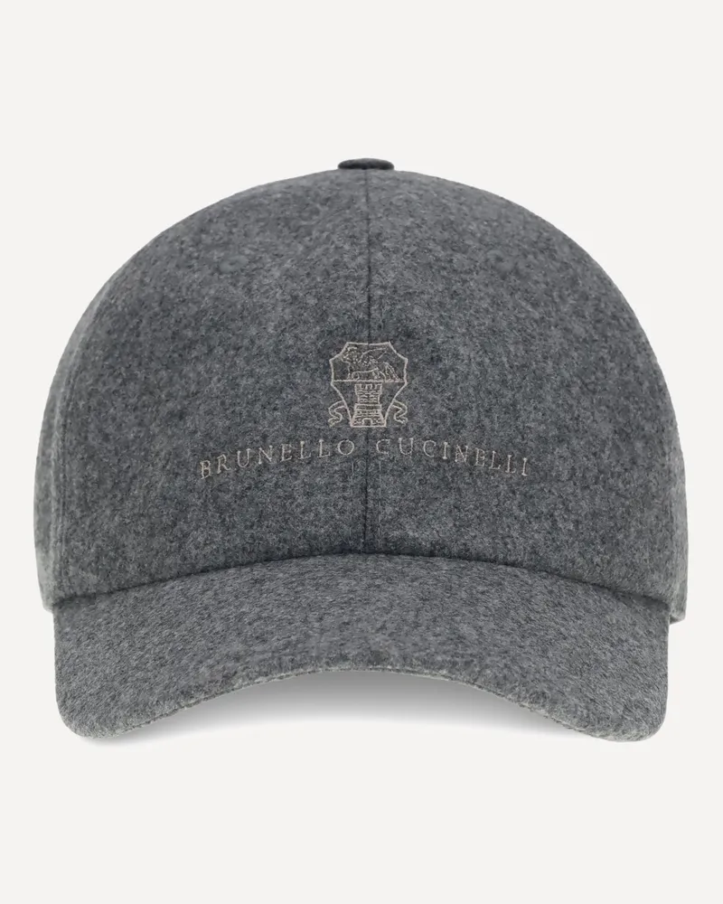 Brunello Cucinelli Logo Baseball Hat Male Grey