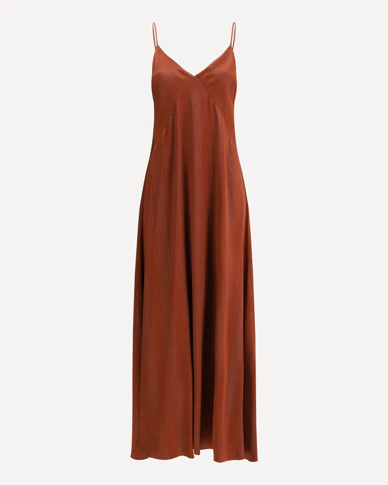 forte_forte FORTE_FORTE Silk long Dress Female Orange