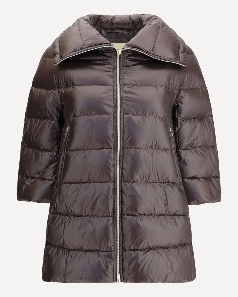 Herno Midi Down Jacket Female Brown