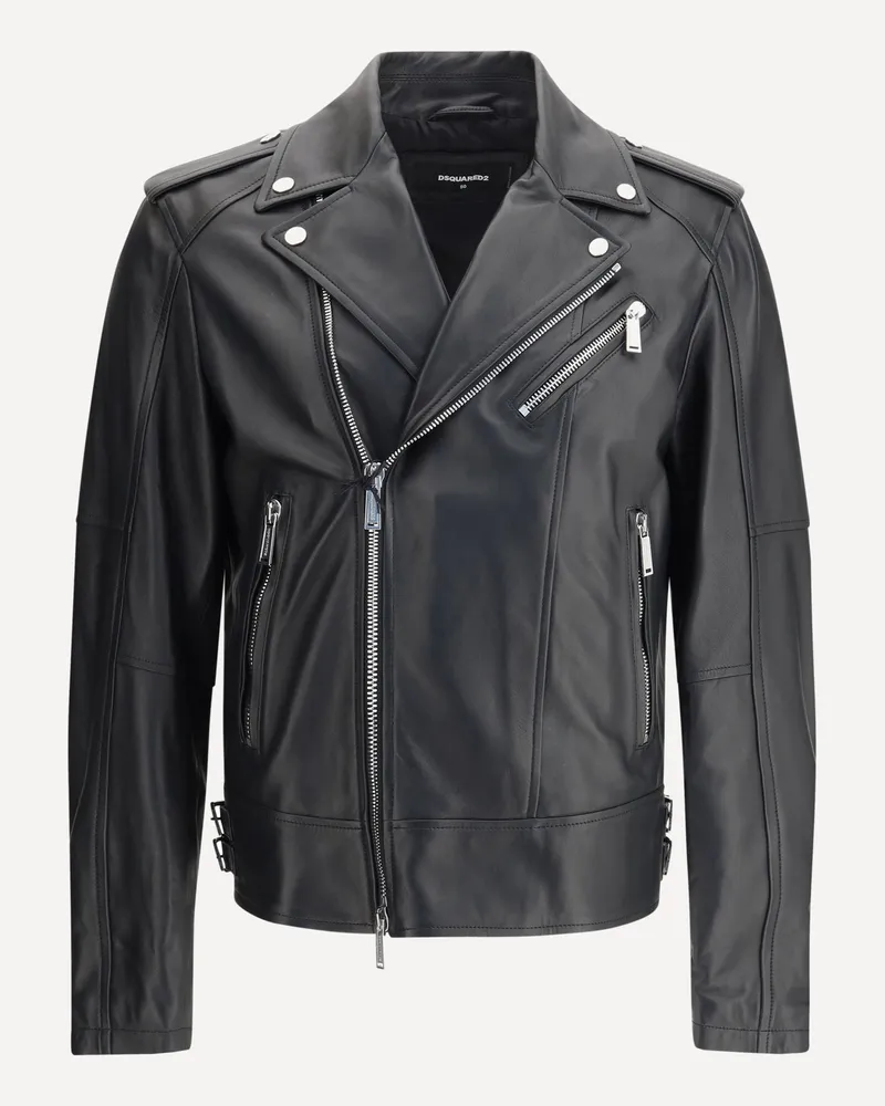Dsquared2 Kiodo leather Jacket Male Black