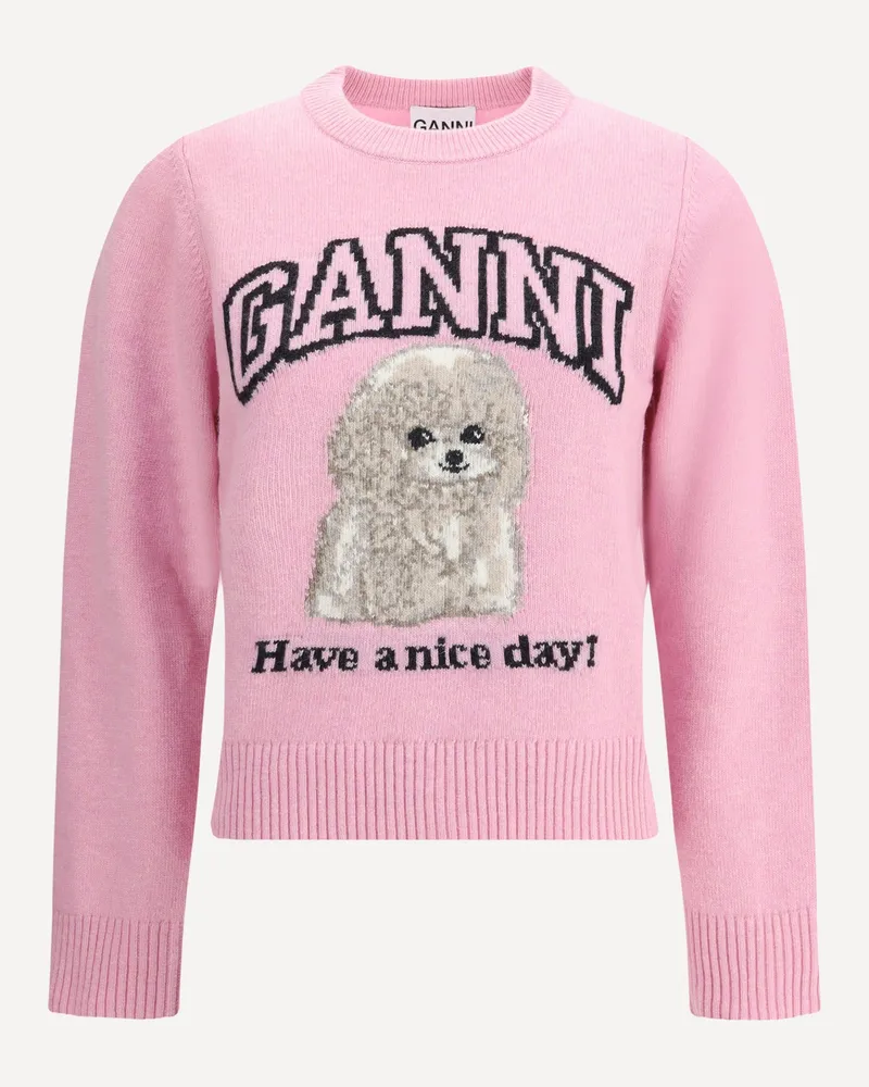 Ganni Poodle Sweater Female Pink
