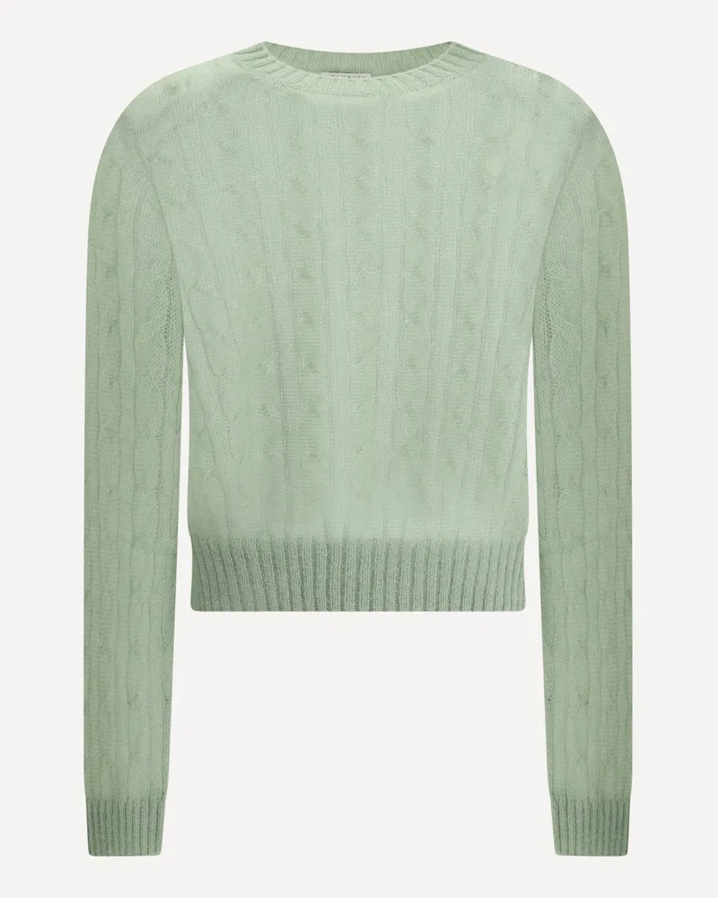 Brunello Cucinelli Mohair and wool cable knit Sweater Female Green