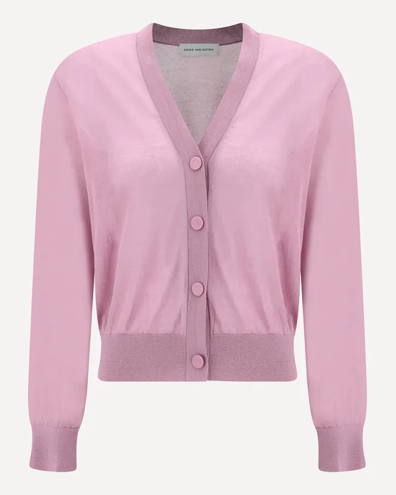 Dries van Noten V-neck Cardigan Female Pink