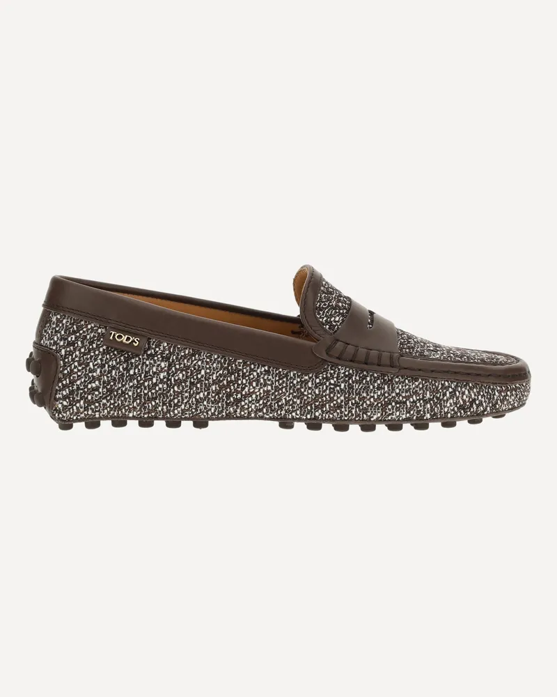 TOD'S Tweed Gommino Loafers Female Multicolour