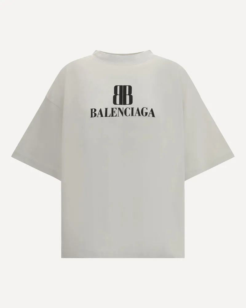 Balenciaga Logo T-Shirt Female Grey