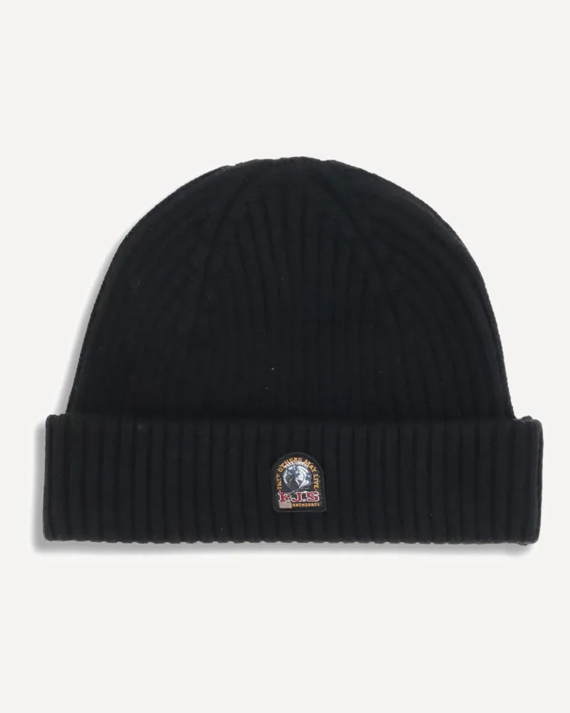 Parajumpers Ribbed Beanie Hat Male Black