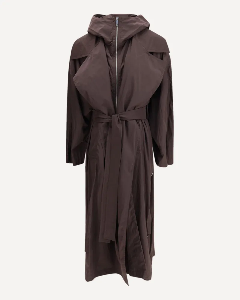 Max Mara Oversized Barba Trench Coat in taffeta Female Brown