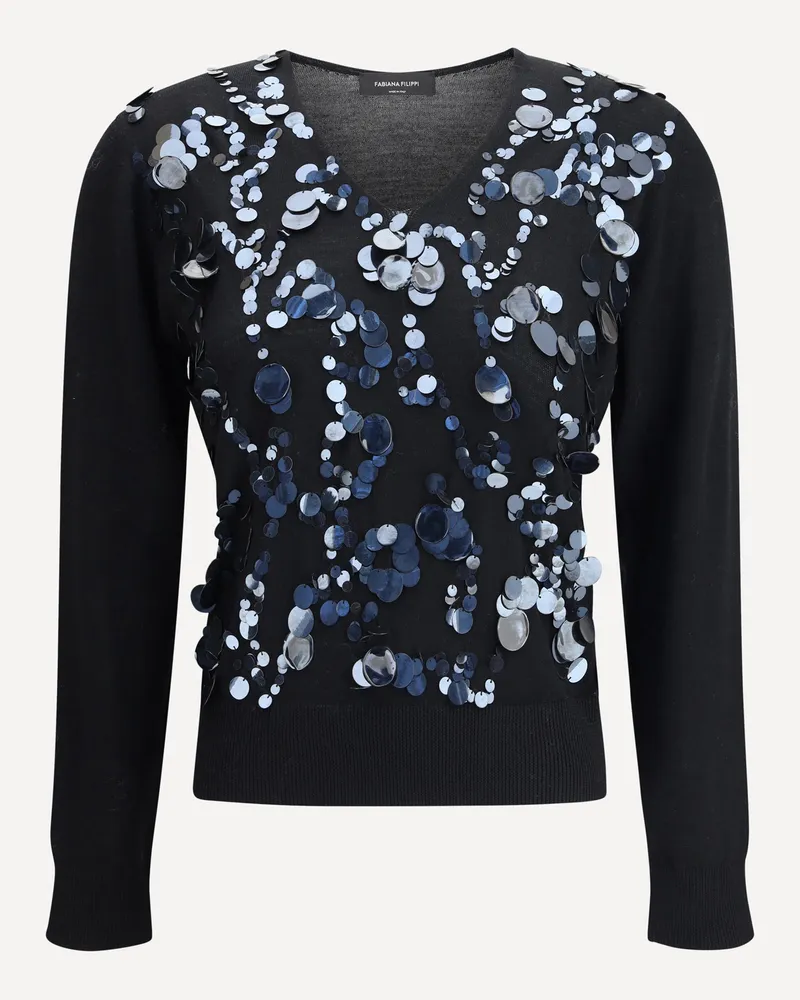 Fabiana Filippi Sequins Sweater Female Black