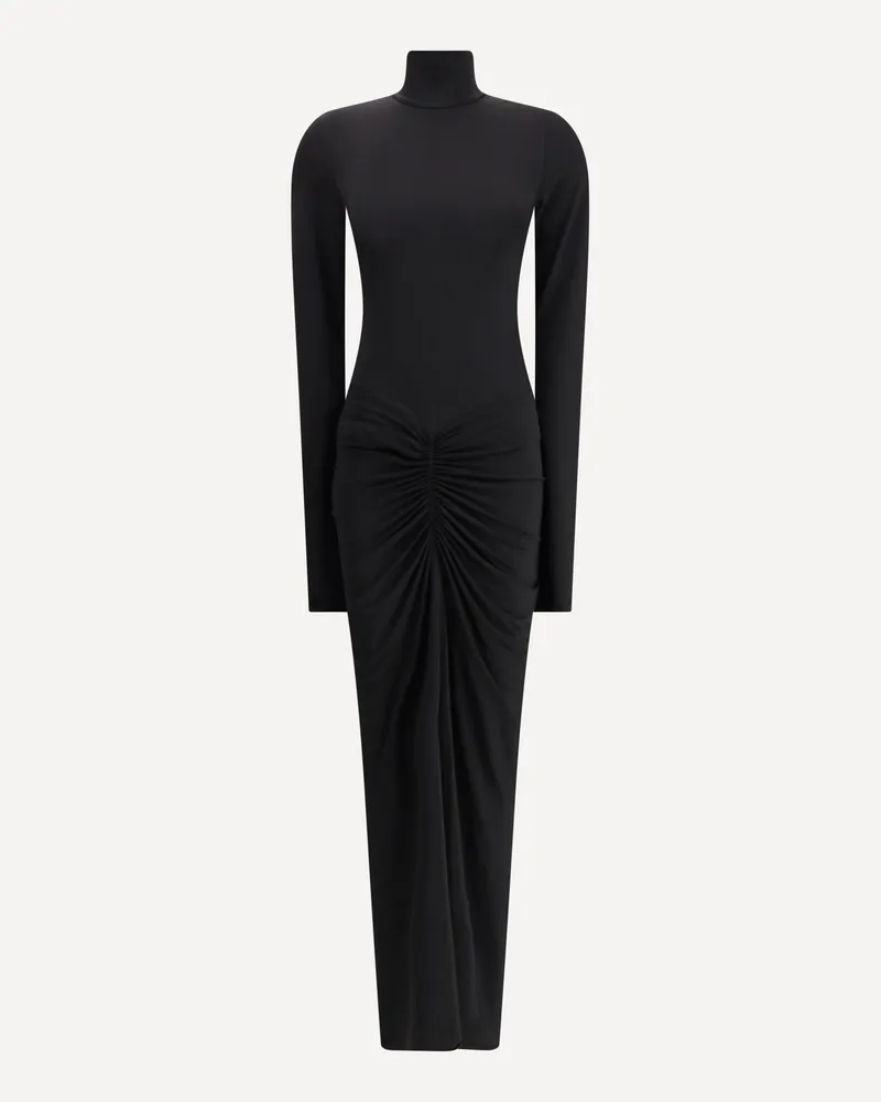 ANDAMANE Turtleneck Long Dress Female Black
