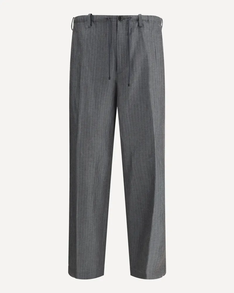 Dries van Noten Drawstring Pants Male Grey
