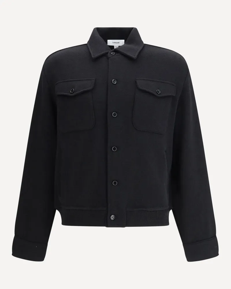LARDINI Virgin Wool Jacket Male Black