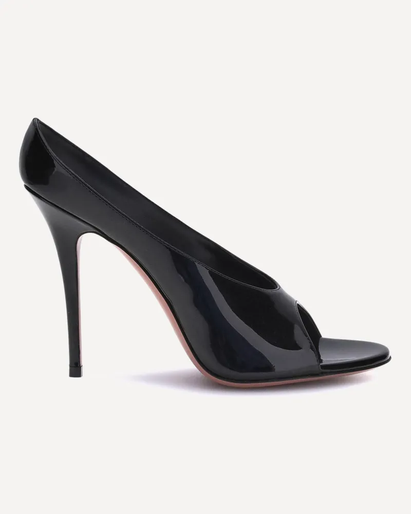 Amina Muaddi Anok leather Sandals Female Black