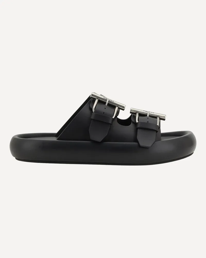 Alexander McQueen Leather Sandals Male Black