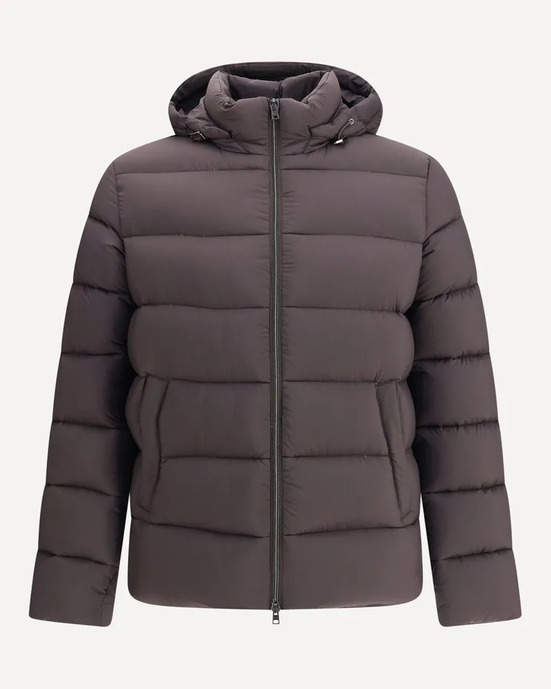 Herno Hooded Bomber Male Brown