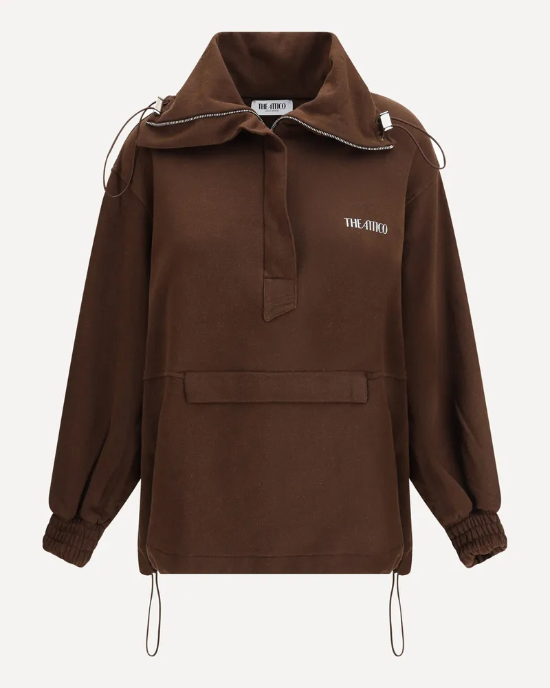 ATTICO High-neck Sweatshirt Female Brown