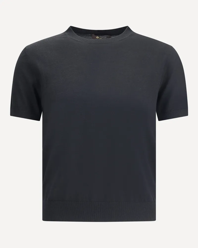 Loro Piana Knit T-Shirt Female Black