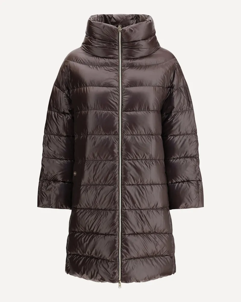 Herno Midi Down Jacket Female Brown