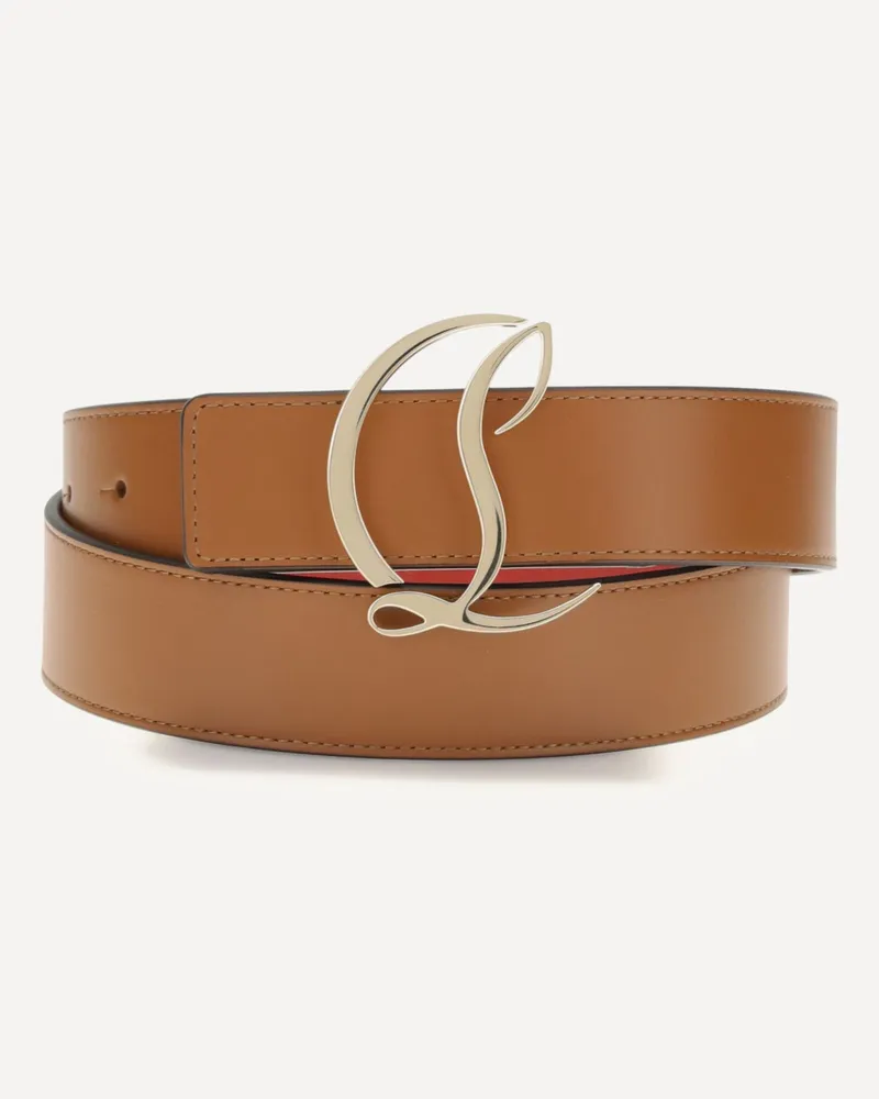 Christian Louboutin Logo Belt Female Brown