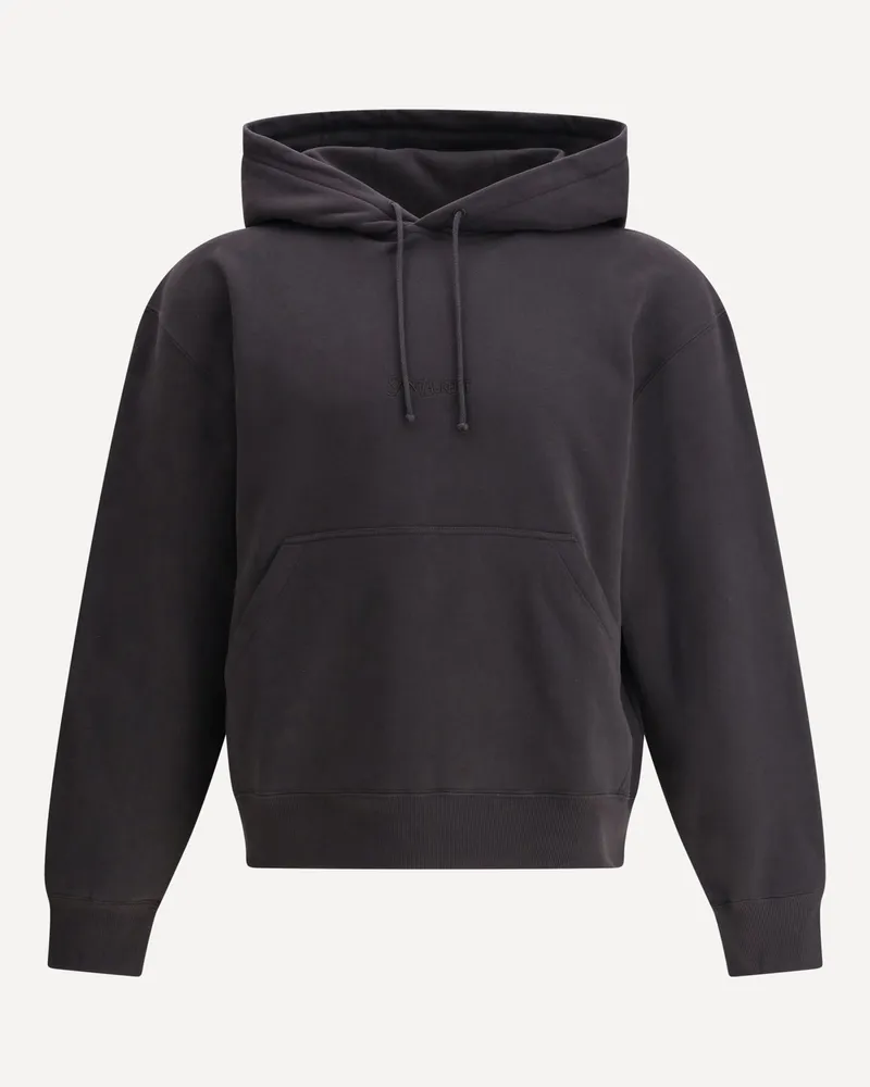 Saint Laurent Logoed Hoodie Male Black