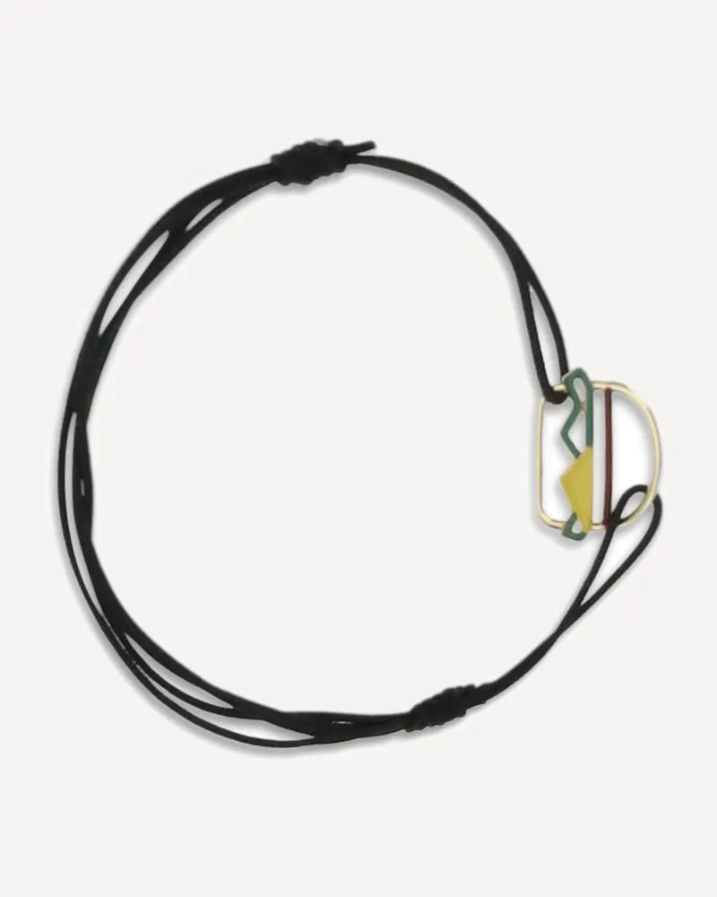 Aliita Hamburger Enamel Bracelet Female Black