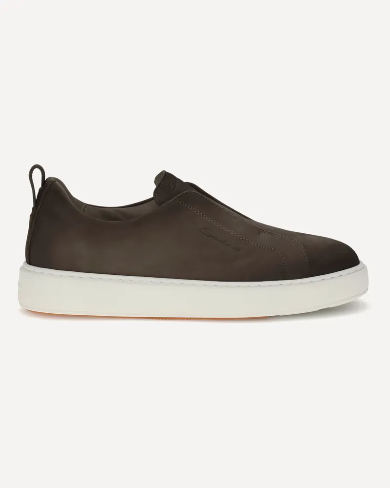 Santoni Slip-on Sneakers Male Brown
