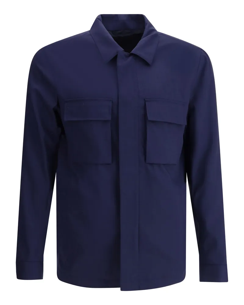 Kiton Shirt Jacket Blu