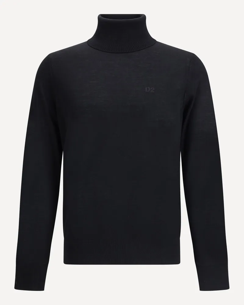 Dsquared2 Virgin wool turtleneck Sweater Male Black