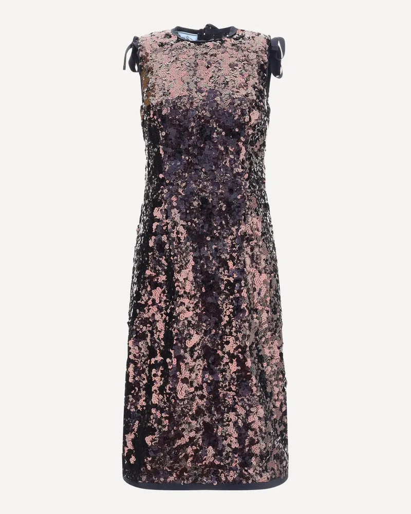 Prada Sequined midi Dress Female Purple
