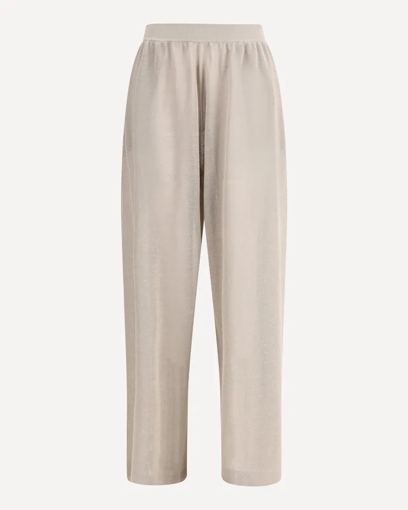 Alaïa Silk and linen Pants Female Beige