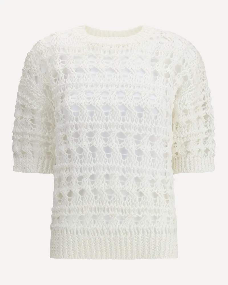 Brunello Cucinelli Perforated Sweater Female White