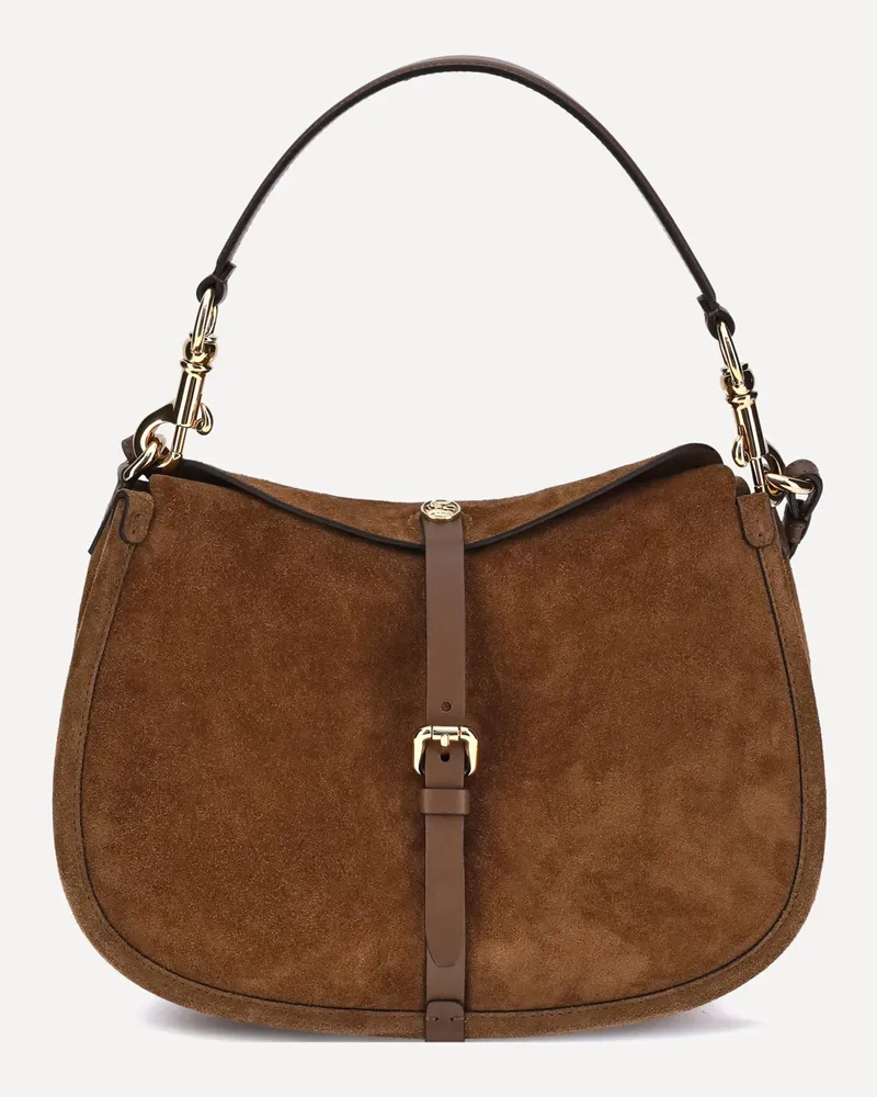 Etro Suede Pony Shoulder Bag Female Brown