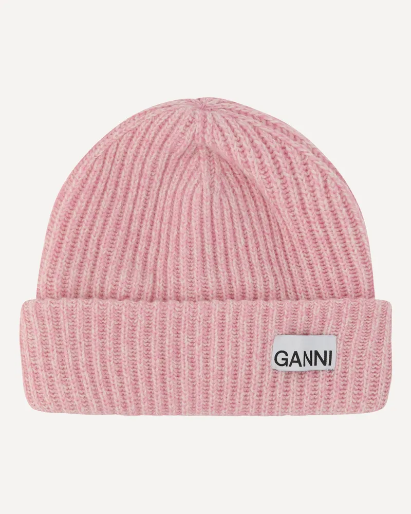 Ganni Beanie Hat Female Pink