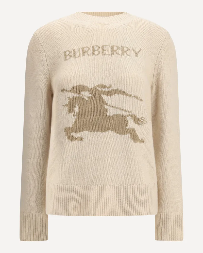Burberry Equestrian Knight Wool Sweater Female Beige