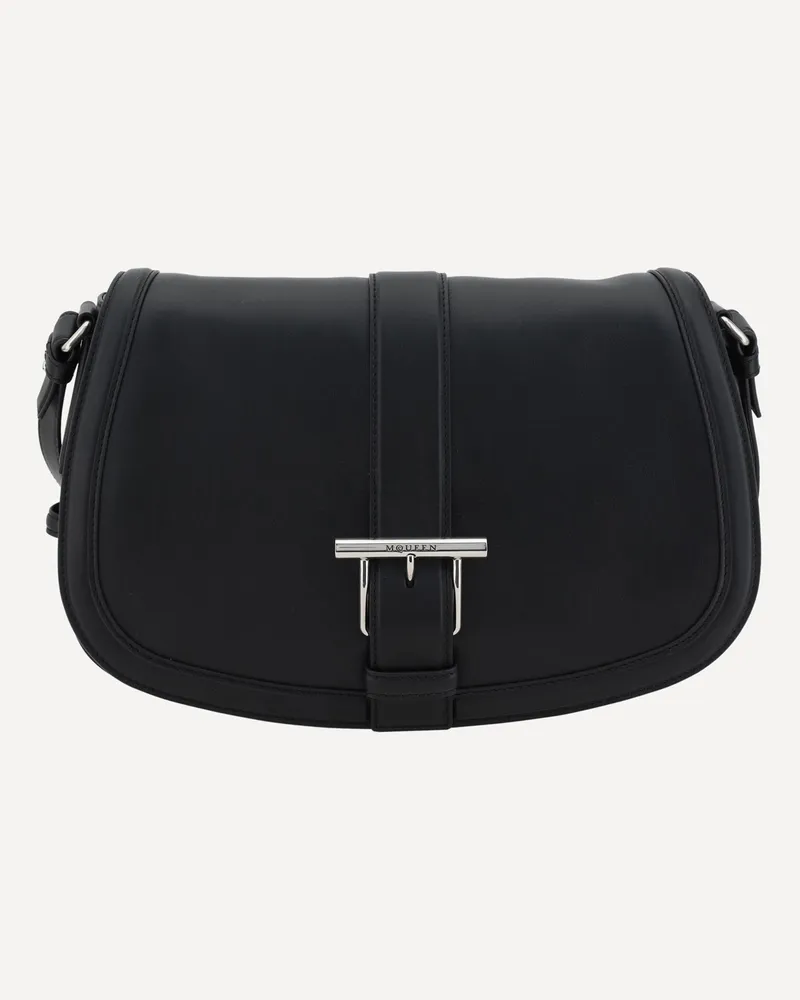 Alexander McQueen T-bar Satchel Shoulder Bag Female Black
