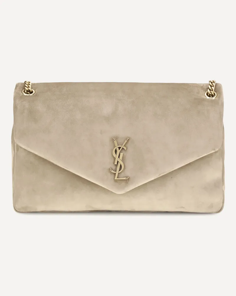 Saint Laurent Large Calypso Shoulder Bag Female Beige