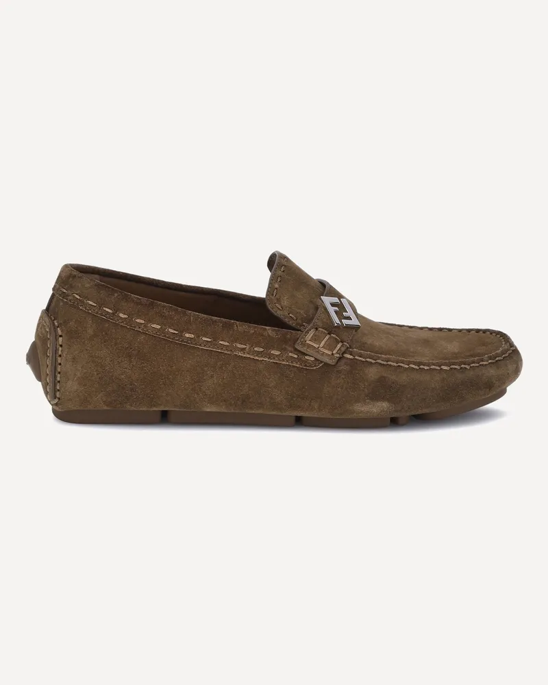 Fendi Driver Loafers Male Brown