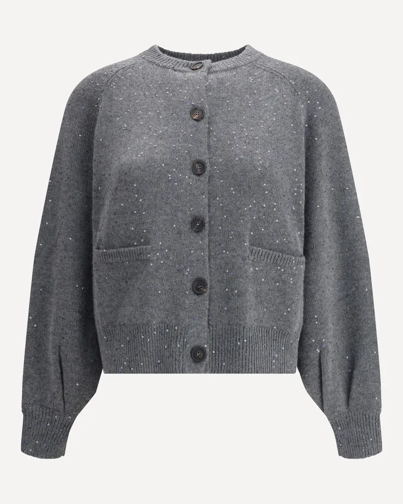 Brunello Cucinelli Sequin embellished Cardigan Female Grey